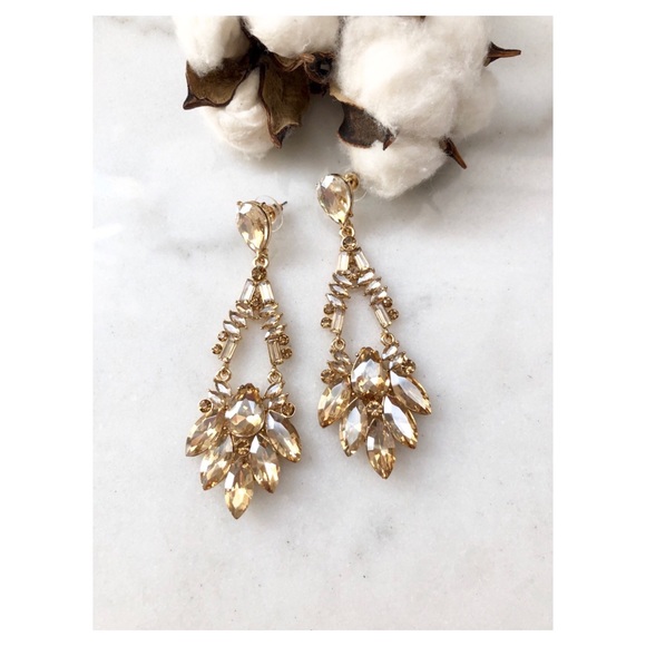 Jewelry - Formal Chandelier Earrings Champagne Gold